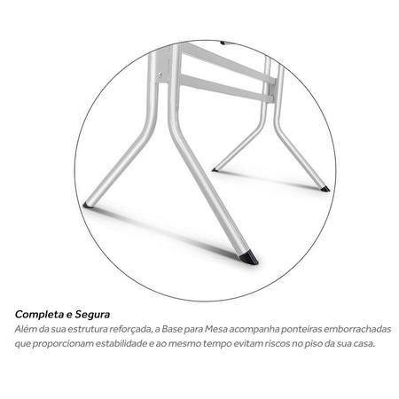 Imagem de Base de Mesa Retangular de Jantar para Tampos até 1,40X0,80m