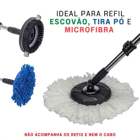 Imagem de Base Disco Para Reposição Balde Mop Perfect Pro Cor Preta 16cm 360 Giratório