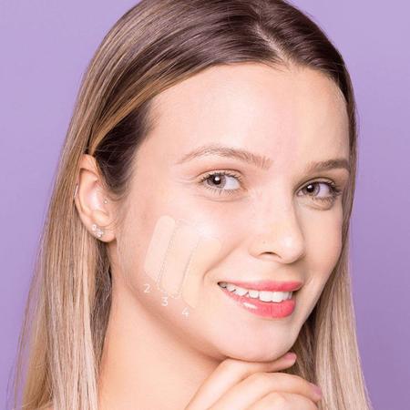 Imagem de Base Líquida Facial Satin Vizzela Glow Acabamento Acetinado Vegana Hidratante