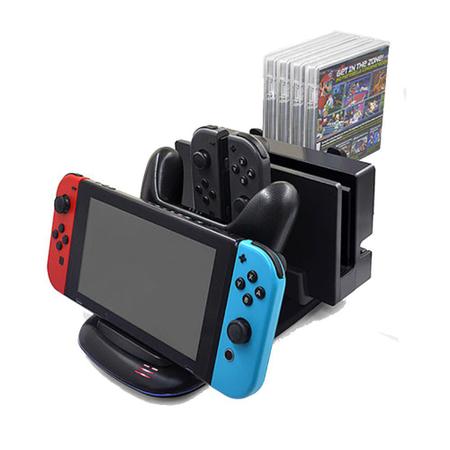 Imagem de Base Multifuncional Carregador Console e Controle Nintendo Switch Suporte Jogos Dock De Carregamento