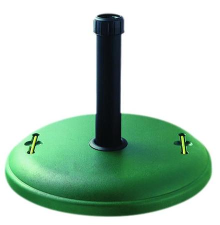 Imagem de Base para ombrellone em concreto expandido com puxadores 22kg verde haste 35 a 48mm - Bel Lazer