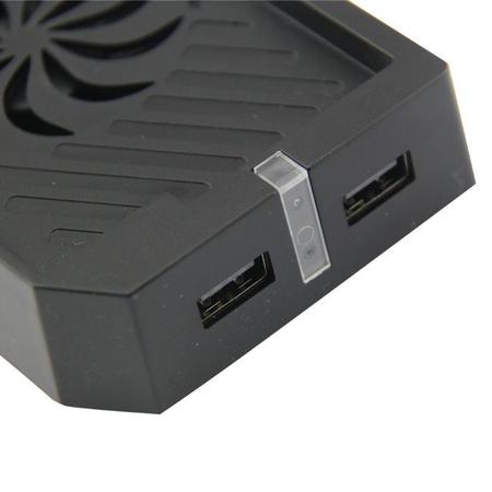 Imagem de Base Suporte Vertical Com 2 Coolers Compatível Com Xbox One X Hub Usb Preto