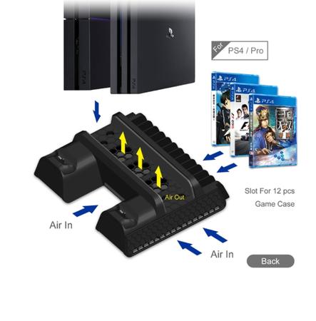 Base Suporte Vertical Compatível com PS4 Fat Slim Pró Porta Jogos - Dobe -  Outros Games - Magazine Luiza