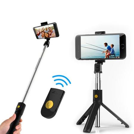 Bastão Pau Selfie Tripé Controle Bluetooth Celular Suporte
