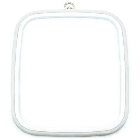 Imagem de Bastidor Flexível para Bordado Quadrado Branco - Nurge