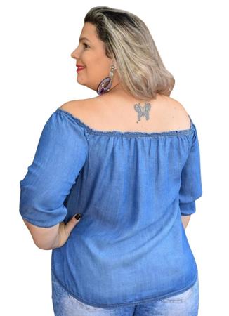Ciganinha jeans plus size 2025