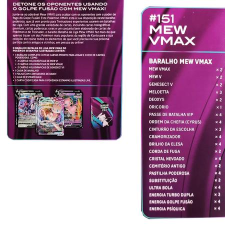 Pokemon Batalha de Liga Mew Vmax 32543 Copag - Deck de Cartas - Magazine  Luiza