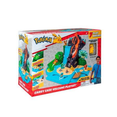 Pokémon Carry Case Playset Vulcão Pikachu Jazwares - Sunny em