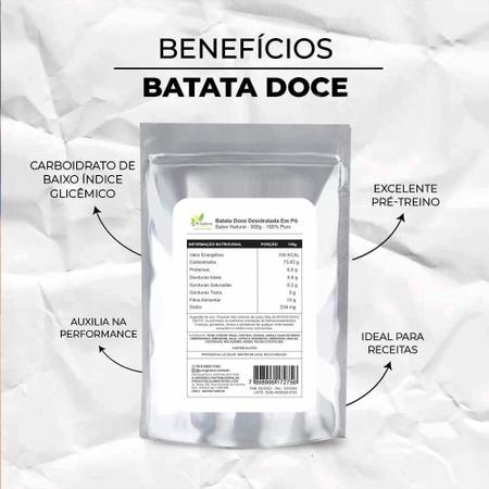 Imagem de Batata Doce Desidratada Em Pó 500G - 100% Puro - À Orgânica