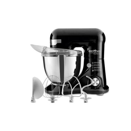 Imagem de Batedeira Planetária Britânia BBP760P Power Plus Turbo 700W 4L 220V Preto - Mixer de 7 Velocidades