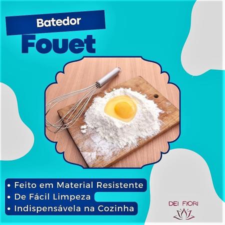 Imagem de Batedor De Ovos Gourmet Fouet Omelete Bolo Massas Aço Inox