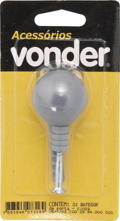 Imagem de Batente plástico para porta cinza com bucha 8mm - Vonder
