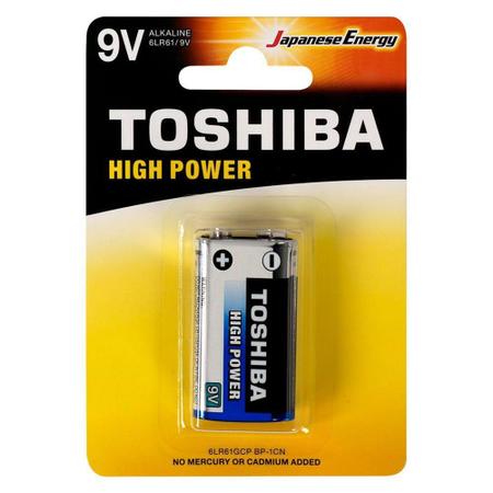 Imagem de Bateria Alcalina Toshiba High Power 9V 6LR61GCP - 72455
