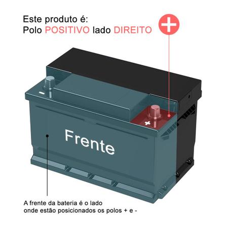 Bateria Cral 60Ah - CS60D: Positivo Direito (EcoSport, Prisma