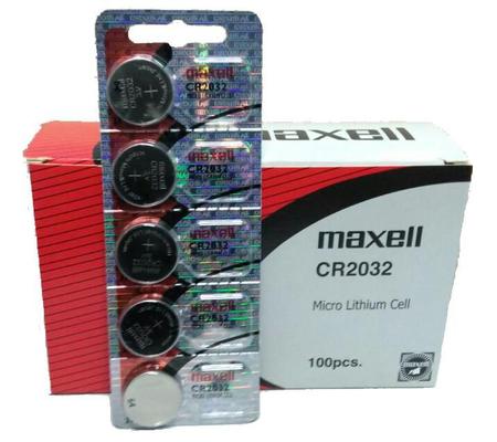 Imagem de Bateria CR2032 3v Maxell Prateada Blister 5 unidades