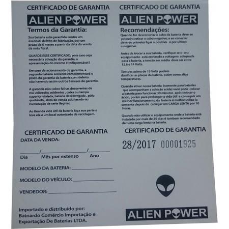 Bateria de moto Alien Power SELADA YTX4LBS 4 Ah Cg125 Nx125 Bros Fan 125 Imagem de Bateria de moto Alien Power SELADA YTX4LBS 4 Ah Cg125 Nx125 Bros Fan 125