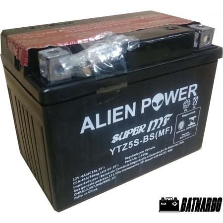 Bateria de moto Alien Power SELADA YTX4LBS 4 Ah Cg125 Nx125 Bros Fan 125 Imagem de Bateria de moto Alien Power SELADA YTX4LBS 4 Ah Cg125 Nx125 Bros Fan 125