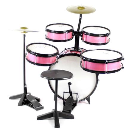 Imagem de Bateria Infantil Profissional Completa C/ Chimbal Baquetas - Rock Baby