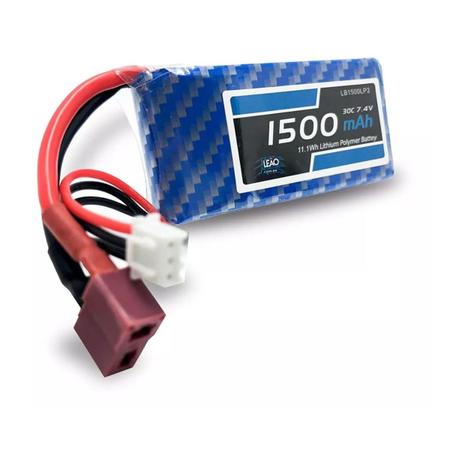 Imagem de Bateria Lipo-7.4V-1500Mah-30C-Nfe Lb1500Lp2 Leao Modelismo