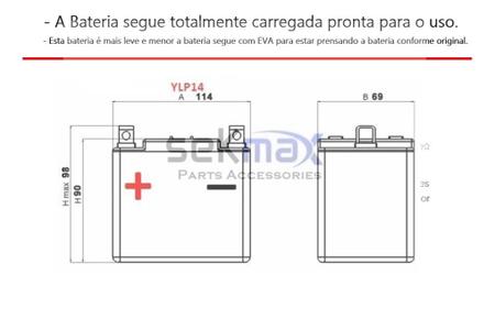 Imagem de Bateria Litio Aliant Ylp14 Honda Cbr 1000 rr Fireblade 2008+