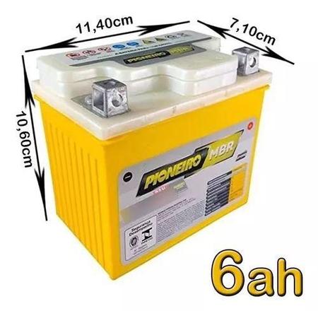 Bateria Crosser 150 Pioneiro MBR 6 BS 12V 6Ah - Garagem Total