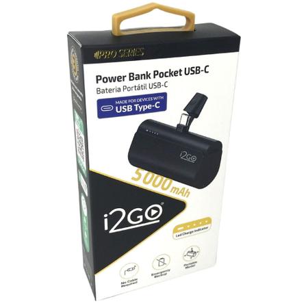 Imagem de Bateria Portátil Power Bank 5.000mah Saída USB-C  Com Led - i2Go