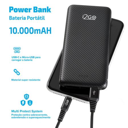 Imagem de Bateria Powerbank i2Go 10000mah Carga Rápida 