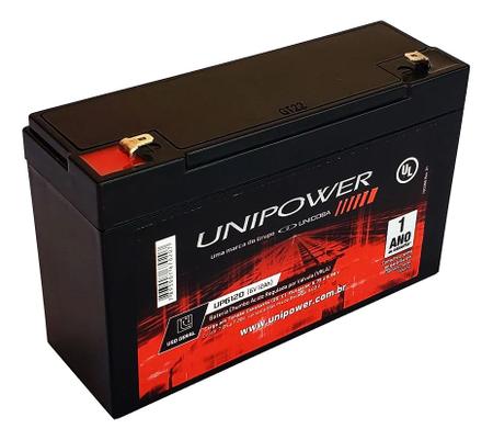Imagem de Bateria Recarregável 6v 12ah Up6120 Brinquedo Carrinho Elétrico Unipower