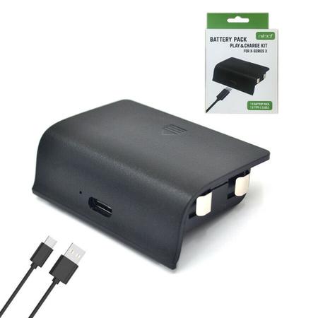 Imagem de Bateria Recarregável Compatível Com Xbox Series Kit C/ Bateria 1200 mAh + Cabo USB-C