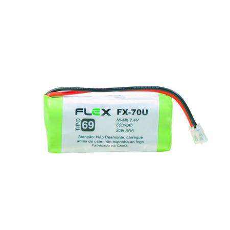 Imagem de Bateria Recarregável Flex para Telefone Sem Fio 2,4V 600mAh FX-70U
