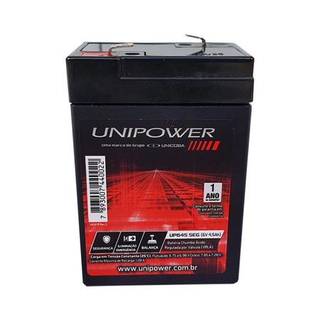 Imagem de Bateria Unipower 6V 4,5A Brinquedo Carrinho Elétrico UP645SEG - 06J084