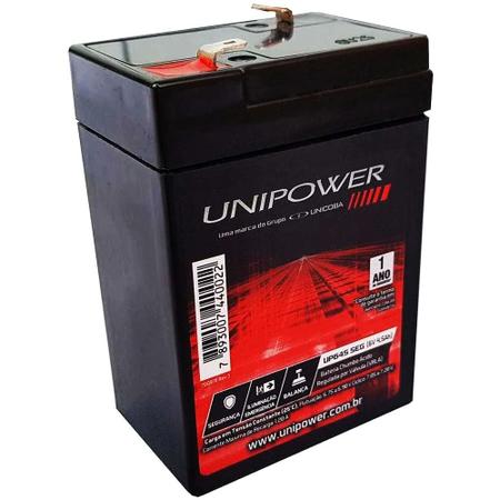 Imagem de Bateria Unipower 6v 4,5ah Up645seg Moto Elétrica Carrinho Infantil Brinquedos