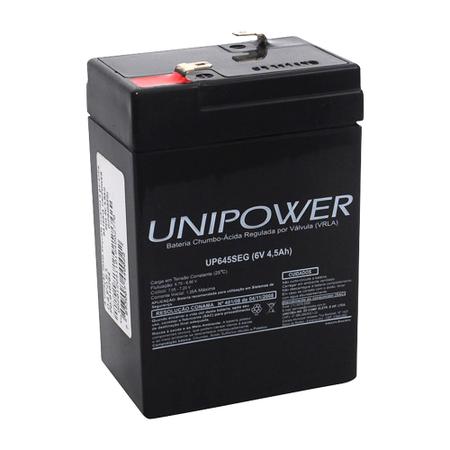 Imagem de Bateria Unipower Up645Seg 6V 4.5Ah Para Seguranca/ Nobreak