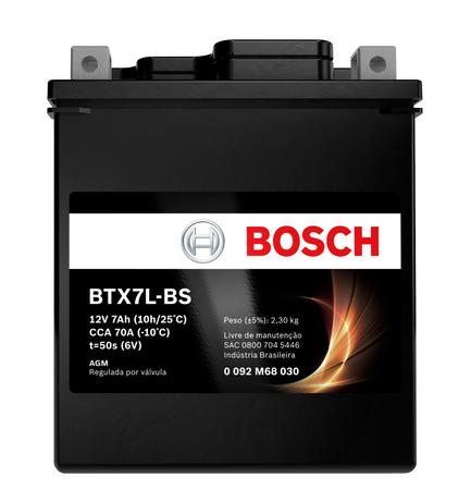 Imagem de Bateria Yamaha Xtz 225 Serow 7ah Bosch Btx7l-bs (ytx7l-bs)