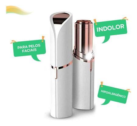 Batom Depilador Facial Elétrico Recarregável Tira Pelos Buço - Shopbr Imagem de Batom Depilador Facial Elétrico Recarregável Tira Pelos Buço