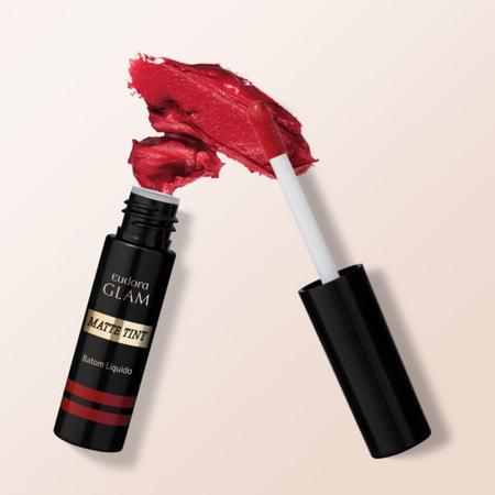 Imagem de Batom Líquido Glam Matte Tint Vermelho Radiante 4g - eudora