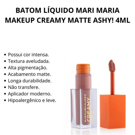 Imagem de Batom Líquido Mari Maria Makeup Creamy Matte Ashy! 4ml