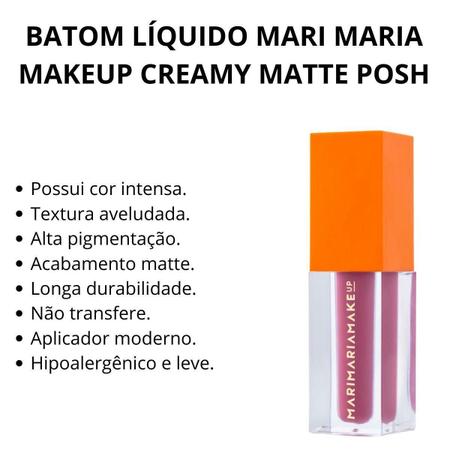 Imagem de Batom Líquido Mari Maria Makeup Creamy Matte Posh 4Ml