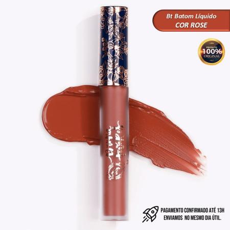 Imagem de Batom Líquido Matte Bt Cor ROSE - Linha Bruna Tavares com longa duração - Original