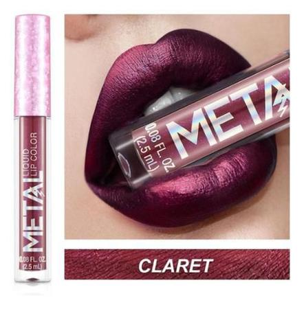Batom Liquido Metalizado Maquiagem Longa Duração - Pink Imagem de Batom Liquido Metalizado Maquiagem Longa Duração - Pink