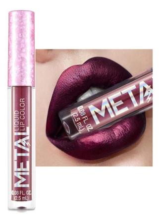 Batom Liquido Metalizado Maquiagem Longa Duração - Pink Imagem de Batom Liquido Metalizado Maquiagem Longa Duração - Pink
