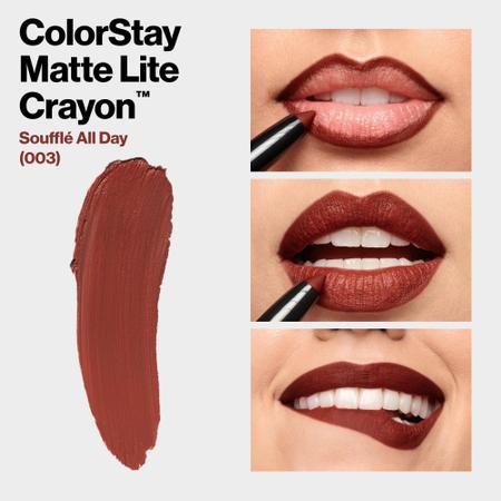 Imagem de Batom Revlon Colorstay Matte Lite Crayon 003 Soufflé All Day