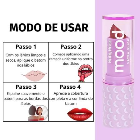 Imagem de Batom Ultra Slick Ruby Rose Mood Chic Hb-7001-3