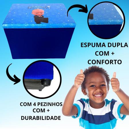 Imagem de Bau Brinquedo Puff Infantil Sofinho Conjunto Puffe Mickey