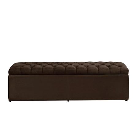 Baú Calçadeira Imperatriz 1,38 Cm Suede Marrom Escuro - Maitê Moda Casa Imagem de Baú Calçadeira Imperatriz 1,38 Cm Suede Marrom Escuro