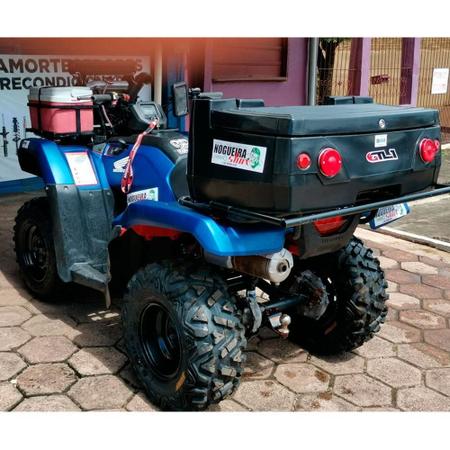 Imagem de Baú Quadriciclo 150 Lt Traseiro Bagageiro Atv Preto/Vermelho