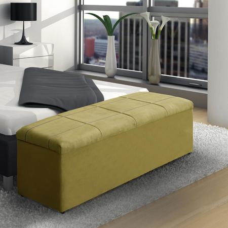 Baú Raissa 158Cm Calçadeira Estofada Suede Diversas Cores - Maitê Moda Casa Imagem de Baú Raissa 158Cm Calçadeira Estofada Suede Diversas Cores