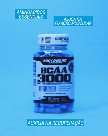 Imagem de BCAA 3000 120 Capsulas Aminoacidos Essenciais Enriquecido com vitamina B6 Sem Sabor Ultra Concentrado Rapida Absorção Importado Original