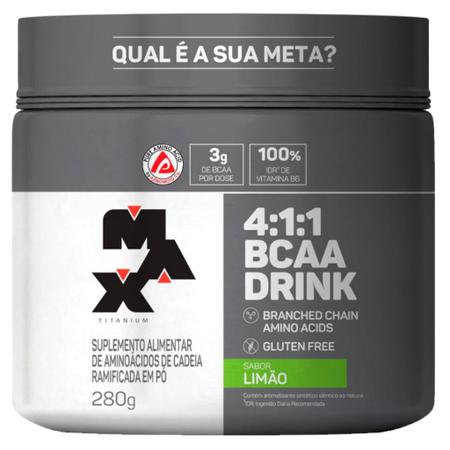 Imagem de BCAA em Pó 4:1:1 280g + Bcaa 2400mg 60 Caps Max Titanium