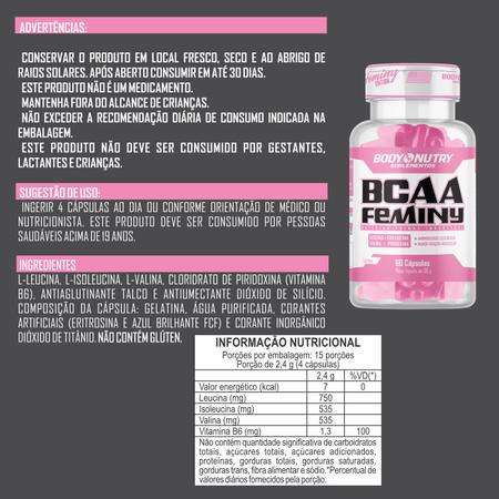 Imagem de Bcaa Feminy Importado - 60 cáps Ultra Concentrado